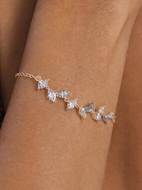 Bryan Anthonys One By One Crystal Bracelet — Gold NWT